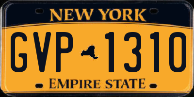 NY license plate GVP1310