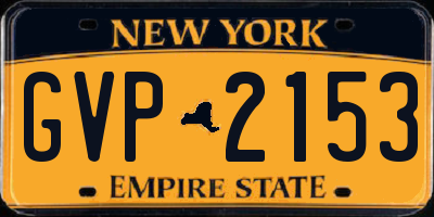 NY license plate GVP2153