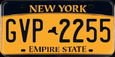NY license plate GVP2255
