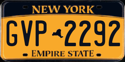 NY license plate GVP2292