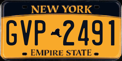 NY license plate GVP2491