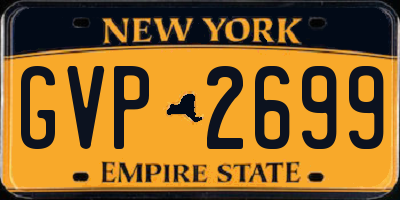 NY license plate GVP2699