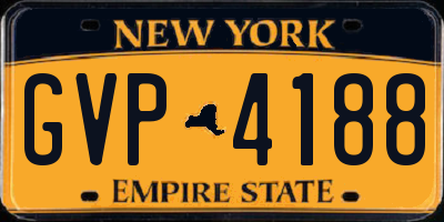 NY license plate GVP4188