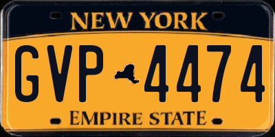 NY license plate GVP4474