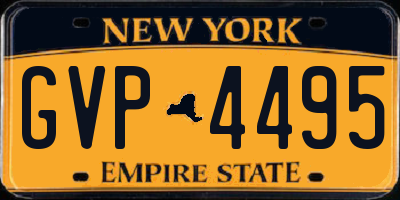 NY license plate GVP4495