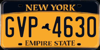 NY license plate GVP4630
