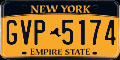 NY license plate GVP5174