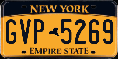 NY license plate GVP5269