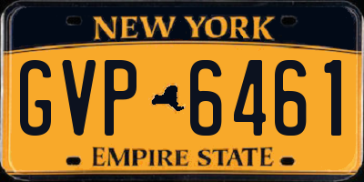 NY license plate GVP6461