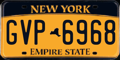 NY license plate GVP6968