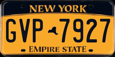 NY license plate GVP7927