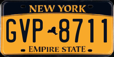 NY license plate GVP8711