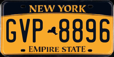 NY license plate GVP8896