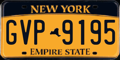 NY license plate GVP9195
