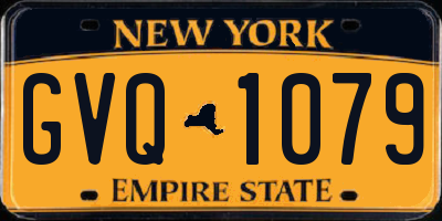 NY license plate GVQ1079