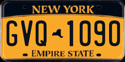 NY license plate GVQ1090