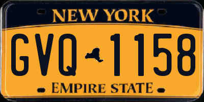 NY license plate GVQ1158