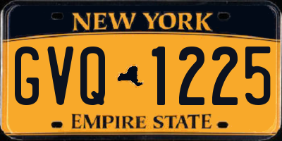 NY license plate GVQ1225