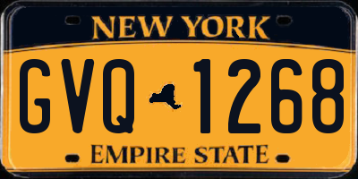 NY license plate GVQ1268