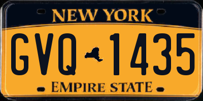 NY license plate GVQ1435