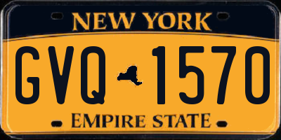 NY license plate GVQ1570