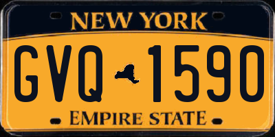NY license plate GVQ1590
