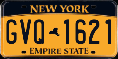 NY license plate GVQ1621