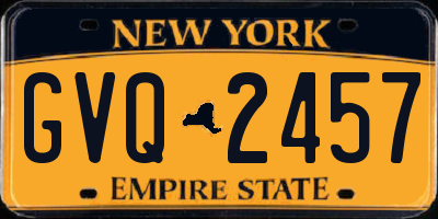 NY license plate GVQ2457