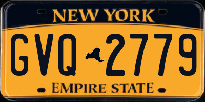 NY license plate GVQ2779
