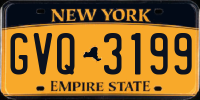 NY license plate GVQ3199