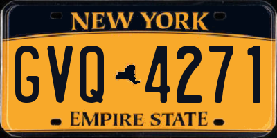 NY license plate GVQ4271