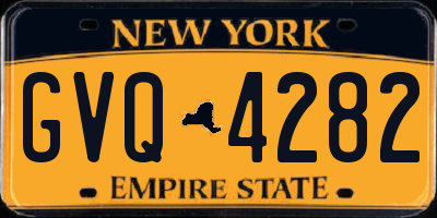 NY license plate GVQ4282