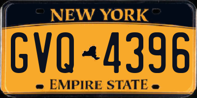 NY license plate GVQ4396