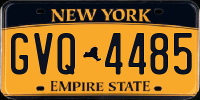 NY license plate GVQ4485