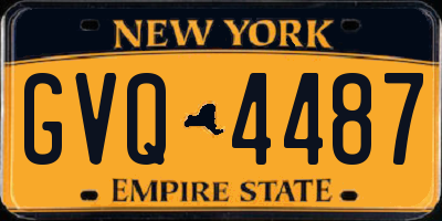 NY license plate GVQ4487