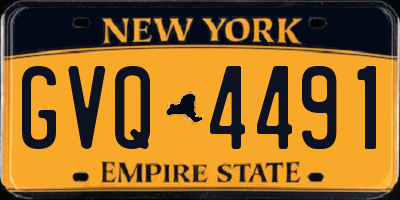 NY license plate GVQ4491