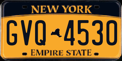 NY license plate GVQ4530