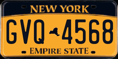 NY license plate GVQ4568