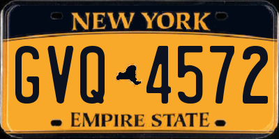 NY license plate GVQ4572