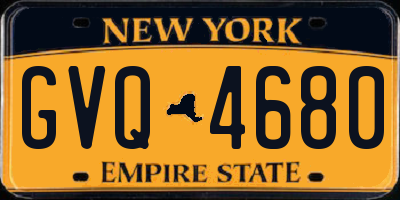 NY license plate GVQ4680
