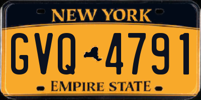 NY license plate GVQ4791