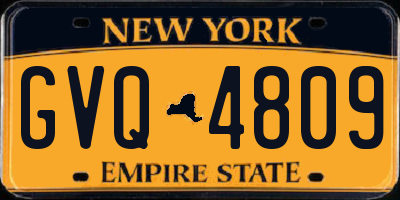NY license plate GVQ4809