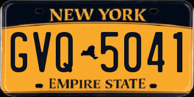 NY license plate GVQ5041
