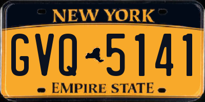 NY license plate GVQ5141