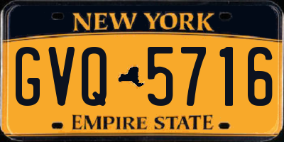NY license plate GVQ5716