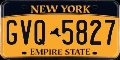 NY license plate GVQ5827