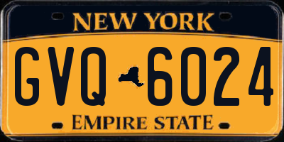 NY license plate GVQ6024
