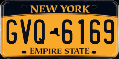 NY license plate GVQ6169