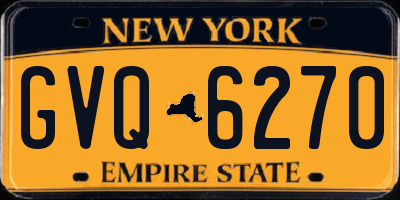 NY license plate GVQ6270
