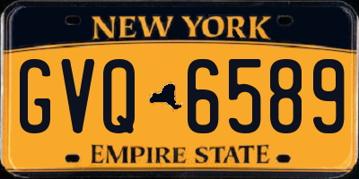 NY license plate GVQ6589